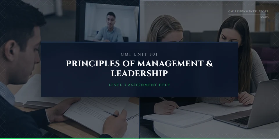 CMI 301 Assignment Help: Principles of Management and Leadership