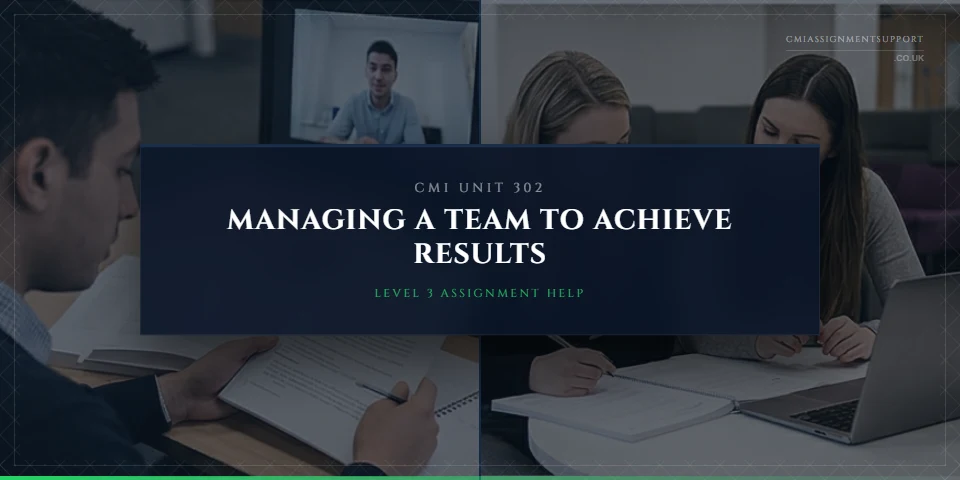 CMI 302 Assignment Help: Managing a Team to Achieve Results