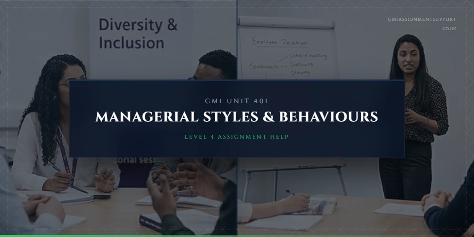CMI 401 Assignment Help: Managerial Styles and Behaviours