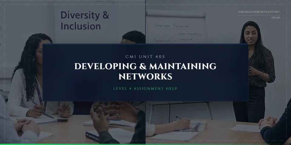 CMI 405 Assignment Help: Developing and Maintaining Professional Networks